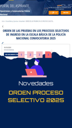 Novedades Pruebas Físicas 2024 y Orden Pruebas 2025, ACOPOL